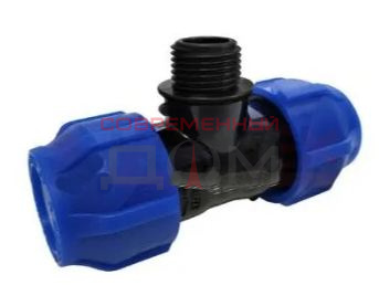 Тройник ПНД VALFEX компр. переходной с внутренней резьбой 32-3/4"-32 (40/8)
